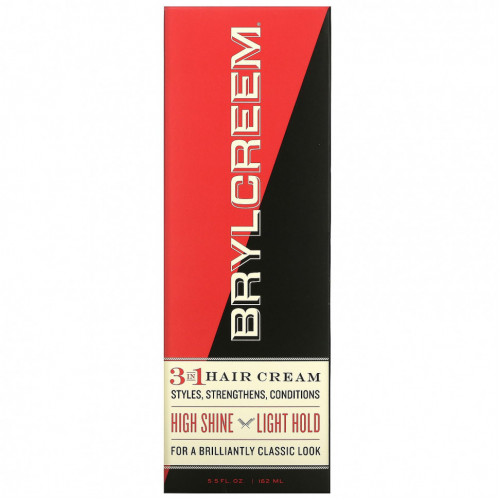 Brylcreem, Крем для волос 3 в 1, для яркого блеска, легкая фиксация, 162 мл (5,5 жидк. Унции)