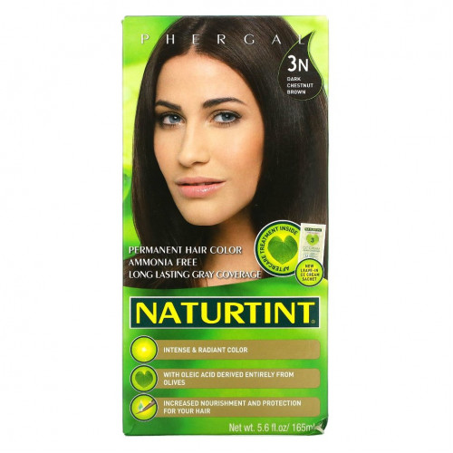 Naturtint, стойкая краска для волос, 3N, темный каштан, 165 мл (5,6 жидк. унции)