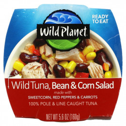 Wild Planet, Wild Tuna Bean & Corn Salad, 5.6 oz (160 g)