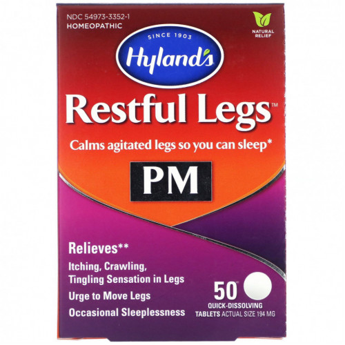 Hyland's, Restful Legs PM, 50 быстрорастворимых таблеток