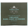 Harney & Sons, A Rich & Traditional Black Tea, Органический Earl Grey Supreme, 50 чайных пакетиков, 3,17 унции (90 г)