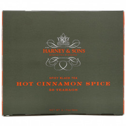 Harney & Sons, Spicy Black Tea, Hot Cinnamon Spice, 50 Tea Bags, 3.57 oz (100 g)