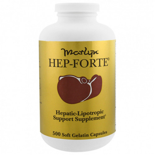 Naturally Vitamins, Marlyn, средство для здоровья печени Hep-Forte, 500 мягких желатиновых капсул