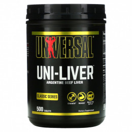 Universal Nutrition, Classic Series, Uni-Liver, аргентинская говяжья печень, 500 таблеток