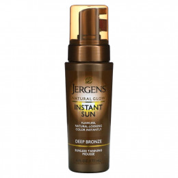 Jergens, Мусс для автозагара Natural Glow, Instant Sun, оттенок Deep Bronze, 177 мл