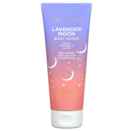 Pacifica, Lavender Moon Body Scrub, Jojoba Lavender & Vanilla, 6 fl oz (177 ml)