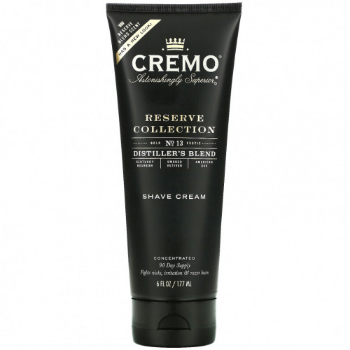 Cremo, Reserve Collection Shave Cream, No. 13, Distiller's Blend, 6 fl oz (117 ml)