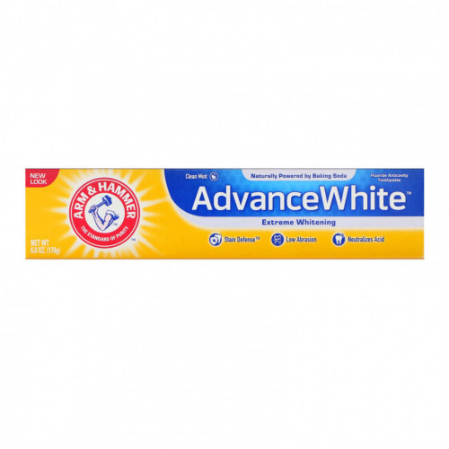 Arm & Hammer, Advance White, Baking Soda & Peroxide Toothpaste, Extreme Whitening with Stain Defense, 6.0 oz (170 g)