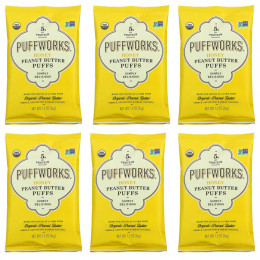 Puffworks, Шарики с арахисовой пастой, мед, 6 пакетиков по 34 г (1,2 унции)