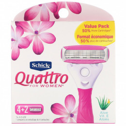 Schick, Quattro For Women, 6 сменных кассет