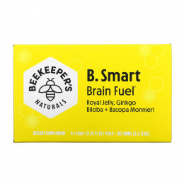 Beekeeper's Naturals, B. Smart Brain Fuel, 6 флаконов по 10 мл (0,35 жидк. унции)