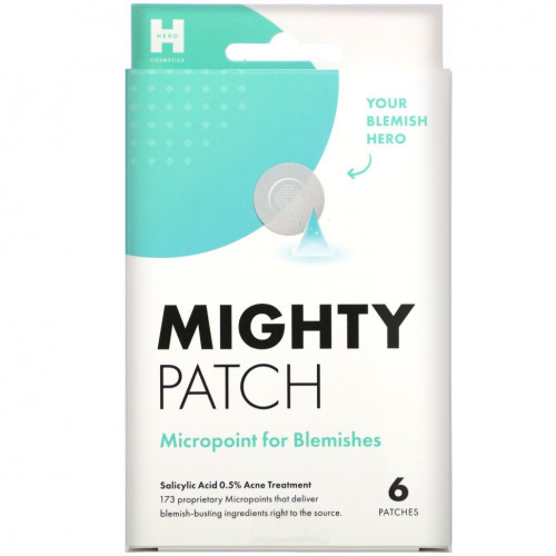 Hero Cosmetics, Mighty Patch, Micropoint для высыпаний, 6 штук