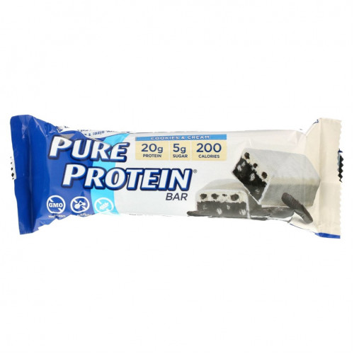 Pure Protein, Протеиновые батончики, печенье и крем, 6 батончиков, 50 г (1,76 унции)