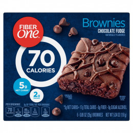 Fiber One, Brownies, шоколадная помадка, 6 батончиков, 25 г (0,89 унции)