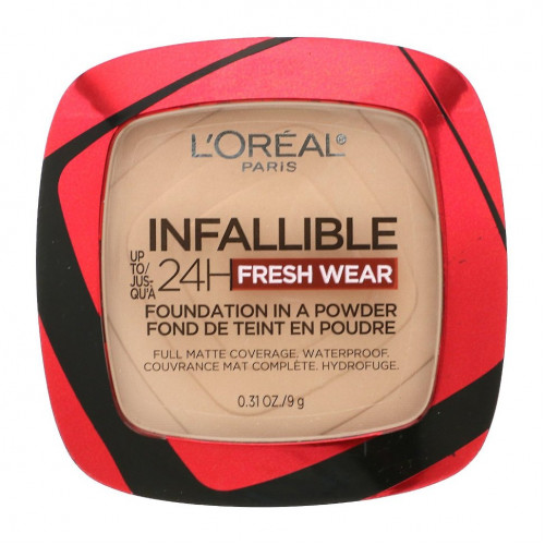 L'Oreal, Infallible 24H Fresh Wear, тональная пудра, 130 бежевый, 9 г (0,31 унции)