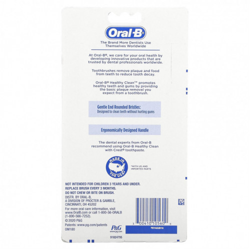 Oral-B, Здоровые чистые зубные щетки, средние, 6 зубных щеток