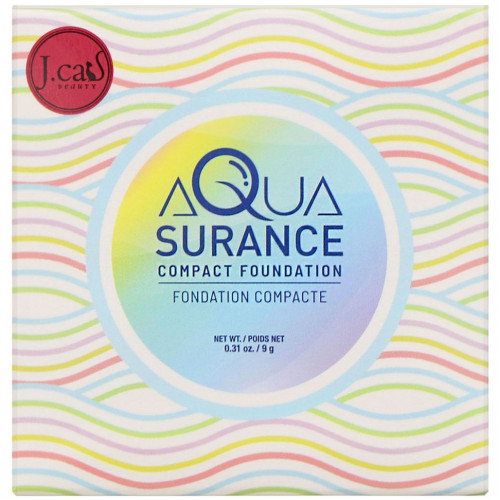 J.Cat Beauty, Aquasurance, компактная тональная основа, оттенок ACF103 средний бежевый, 9 г