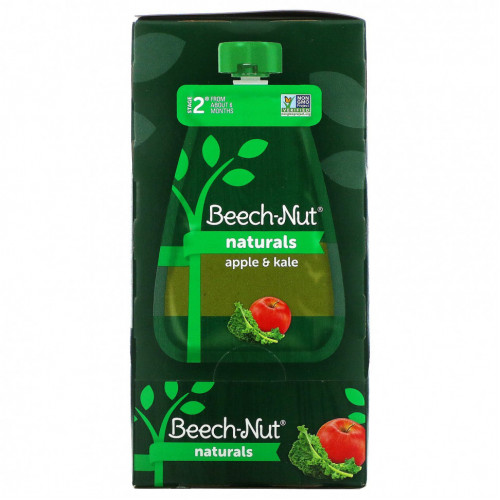 Beech-Nut, Naturals, этап 2, яблоко и капуста, 6 пакетиков по 99 г (3,5 унции)