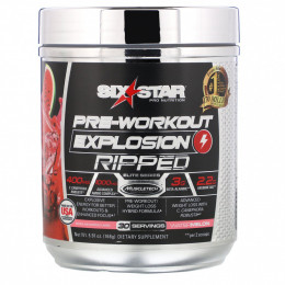 Six Star, Pre-Workout Explosion Ripped, со вкусом арбуза, 168 г (5,91 унции)