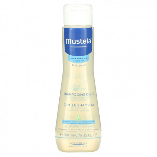 Mustela, Baby, нежный шампунь, для мягких волос, 200 мл (6,76 жидк. унций)