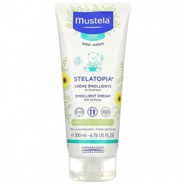 Mustela, Stelatopia, Смягчающий крем с подсолнечником, без отдушек, 6,76 жидких унций (200 мл)