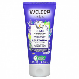 Weleda, Relax, крем-гель для душа, экстракты лаванды, бергамота и ветивера, 200 мл (6,8 жидк. Унции)