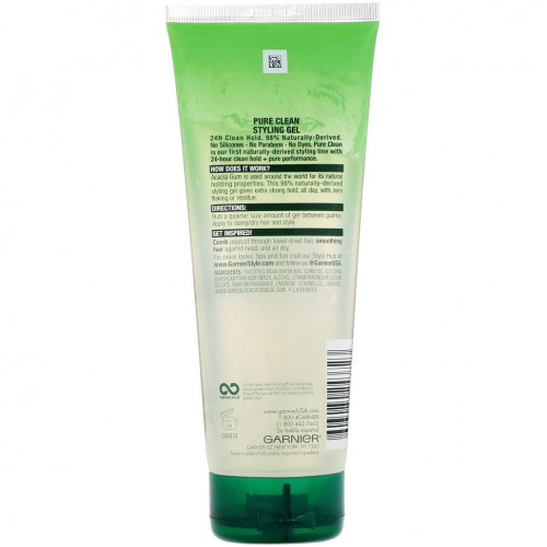 Garnier, Fructis, Pure Clean, гель для укладки, 200 мл