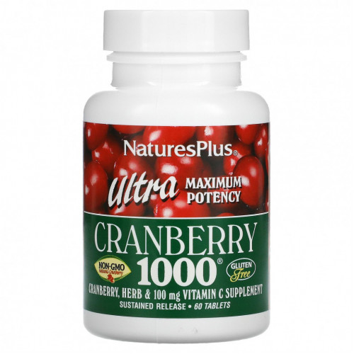 NaturesPlus, Ultra Cranberry 1000, 60 таблеток