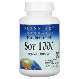 Planetary Herbals, Full Spectrum Soy 1000, комплекс изофлавонов сои, 1000 мг, 60 таблеток