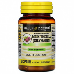 Mason Natural, расторопша (силимарин), стандартизированный экстракт , 60 капсул