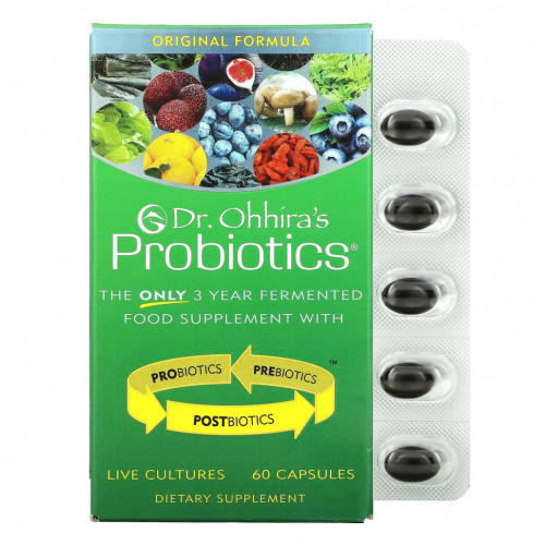 Dr. Ohhira's, Probiotics, добавка с пробиотиками, оригинальная рецептура, 60 капсул