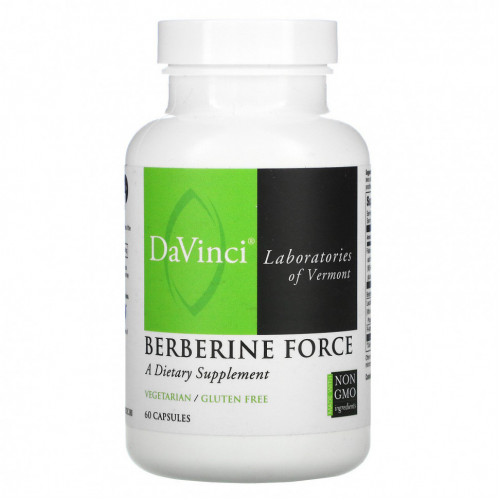 DaVinci Laboratories of Vermont, Сила берберина (Berberine Force), 60 капсул