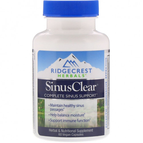 RidgeCrest Herbals, SinusClear, 60 веганских капсул