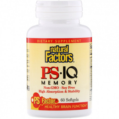 Natural Factors, PS - IQ Memory, 60 гелевых капсул