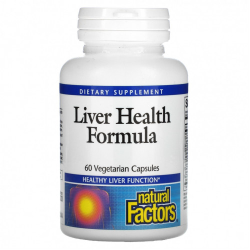 Natural Factors, Liver Health Formula, 60 растительных капсул