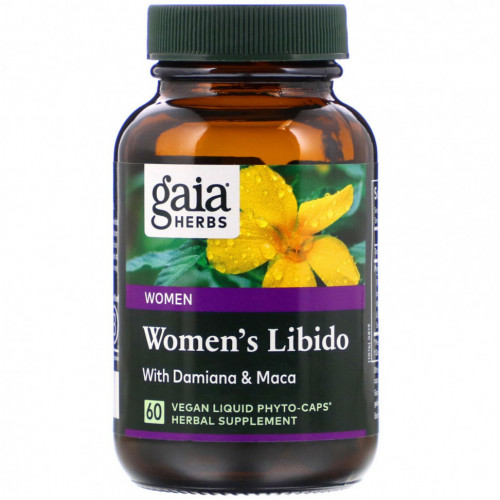 Gaia Herbs, Women's Libido, 60 веганских фито-капсул с жидкостью