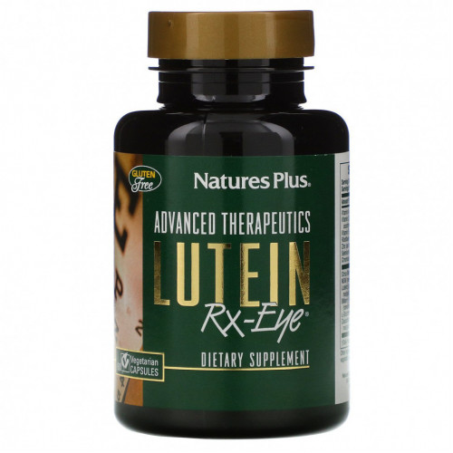 NaturesPlus, Advanced Therapeutics Lutein RX-Eye, лютеин для здоровья глаз, 60 вегетарианских капсул