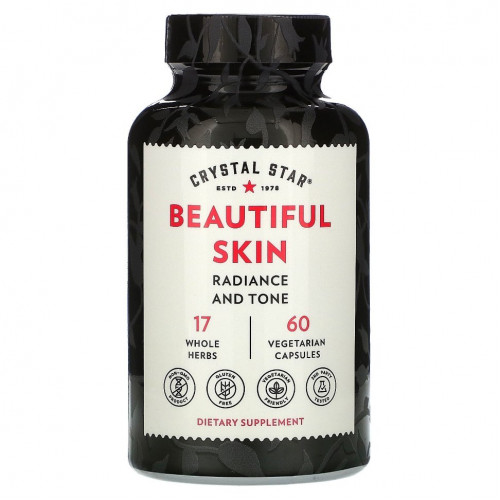 Crystal Star, Beautiful Skin, 60 вегетарианских капсул