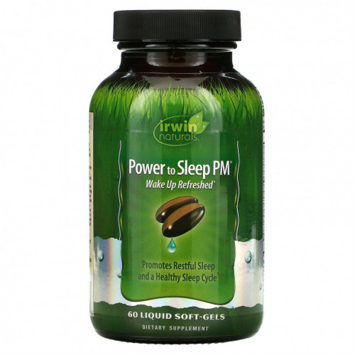 Irwin Naturals, Power to Sleep PM, 60 мягких желатиновых капсул с жидкостью