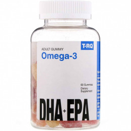 T-RQ, Omega-3, DHA + EPA, Lemon, Orange, Strawberry, 60 Gummies