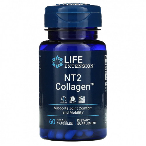 Life Extension, NT2 Collagen, 60 маленьких капсул