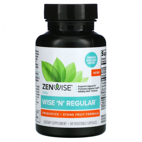 Zenwise Health, Wise 'N' Regular, 60 растительных капсул