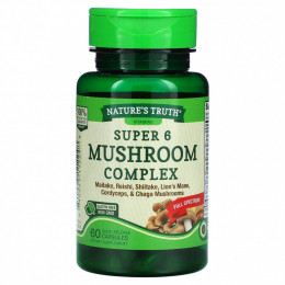 Nature's Truth, Super 6 Mushroom Complex, 60 капсул быстрого действия