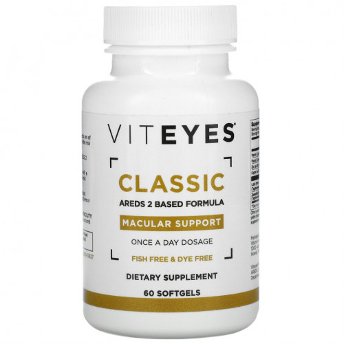 Viteyes, Classic Macular Support, формула на основе AREDS 2, 60 мягких таблеток