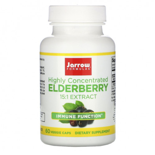 Jarrow Formulas, Elderberry Extract, Highly Concentrated, 60 Veggie Caps