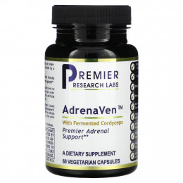 Premier Research Labs, AdrenaVen с ферментированным кордицепсом, 60 вегетарианских капсул