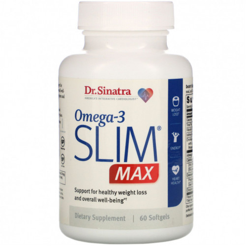 Dr. Sinatra, Omega-3 Slim MAX, 60 мягких таблеток