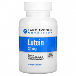 Lake Avenue Nutrition, лютеин, 20 мг, 60 растительных капсул