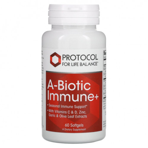 Protocol for Life Balance, A-Biotic Immune +, 60 мягких таблеток