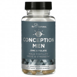 Eu Natural, Conception Men, цинк и фолат, 60 вегетарианских капсул